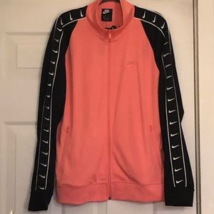 Nike men’s track jacket XL pink with swoosh logo